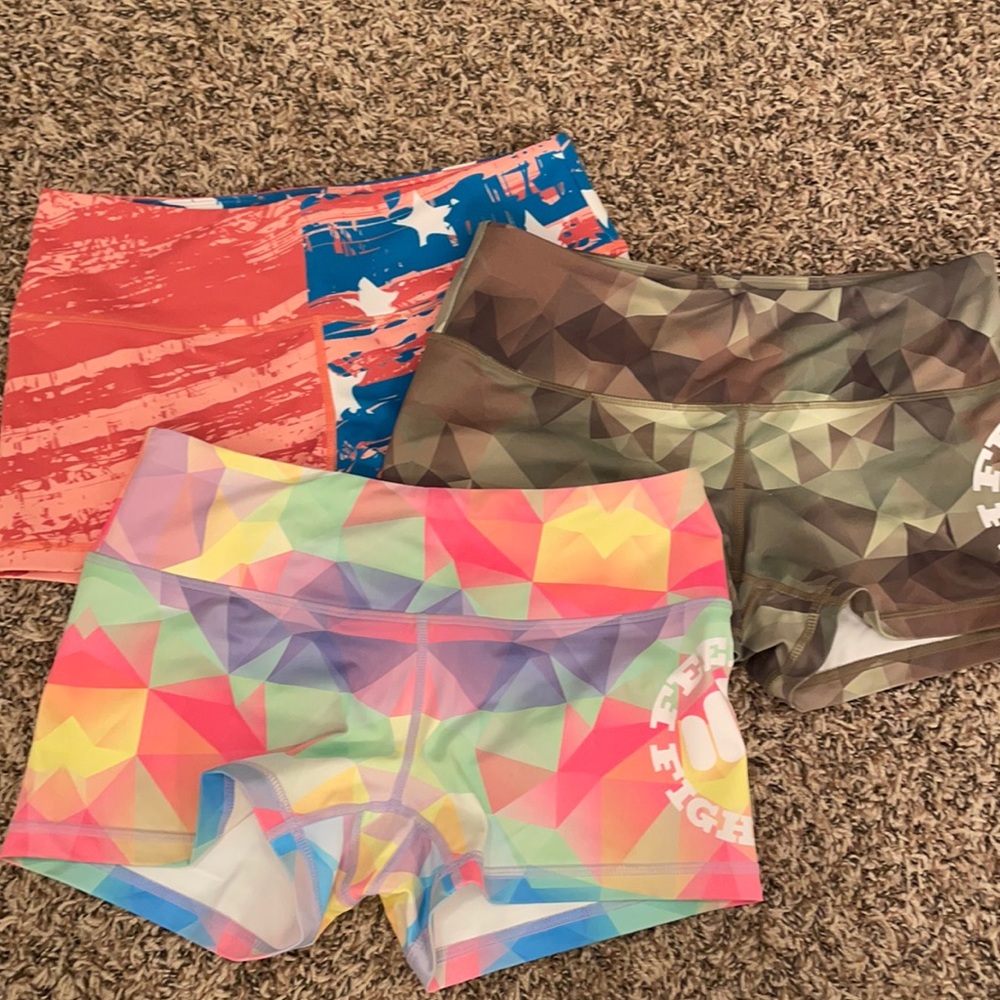 Bundle of 3 Feed Me Fight Me Shorts Sz Small
